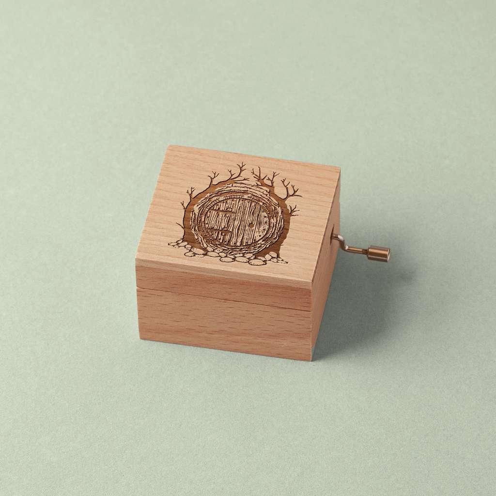Caja musical de madera de haya El señor de los anillos