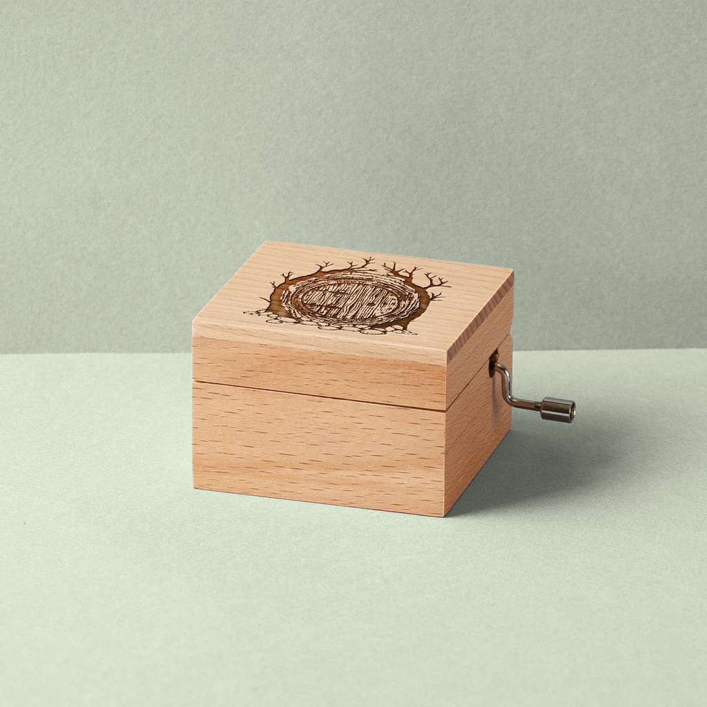 Caja musical de madera de haya El señor de los anillos